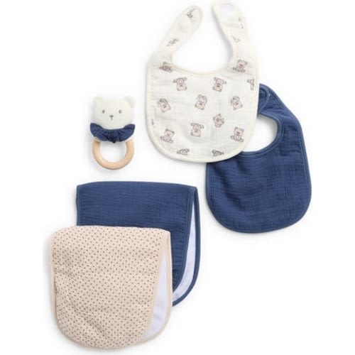 Ladi Ladi 5-Piece Bib, Burp Cloth & Teddy Teether Set | Nordstromrack
