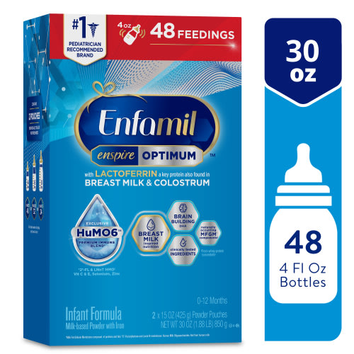 Enfamil Enspire Optimum Powder Baby Formula, With Lactoferrin, Our Closest Formula to Breast Milk, 30 Oz Box