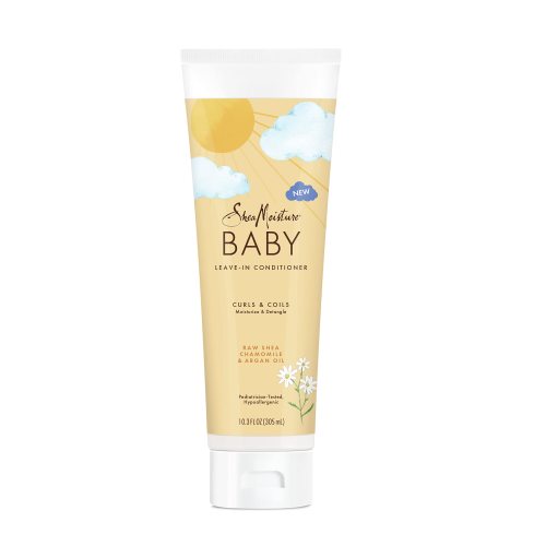 Sheamoisture Raw Shea Baby Leave-In Conditioner - Nourishing & Detangling Delicate Curls and Coils with Chamomile and Argan Oil - 10.3 Oz
