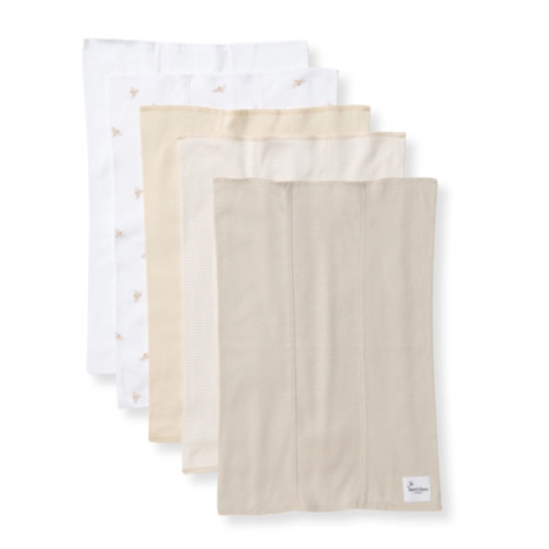 Golden Bee Organic Cotton Burp Cloths 5 Pack