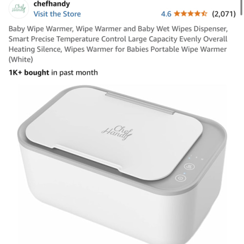 Baby Wipe Warmer, Wipe Warmer and Baby Wet Wipes Dispenser, 3 Mode Temp Control, Large Capacity, Evenly Overall Heating, Silence for Babies, Portable Diaper Wipe Warmer with Changing Light (Yellow)