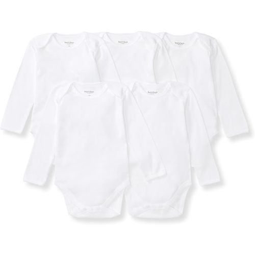Burt's Bees Baby Unisex Organic Cotton Short and Long Sleeve Bodysuits, 5-Pack