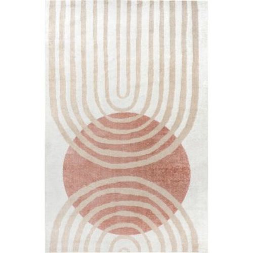 Nuloom Shandra Abstract 8x10 Indoor Area Rug for Living Room Bedroom Dining Room Kitchen, Blush/Ivory
