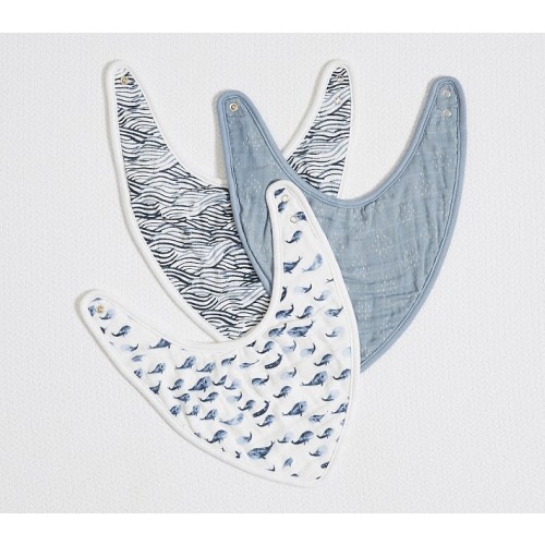 Organic Jack Muslin Drool Bib Set