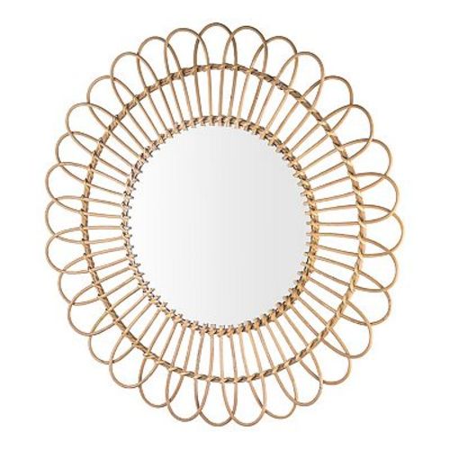 American Art Décor Rattan Sunburst Wall Mirror