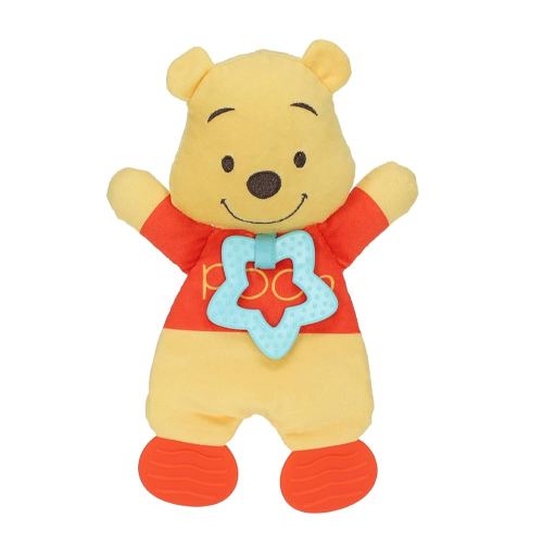 Disney Baby Winnie The Pooh Sensory Blanky with Crinkle and Teether Feet for Infant Baby Boys and Girls Multicolor