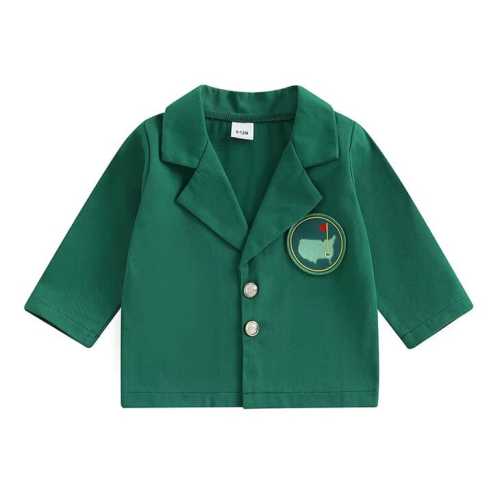 Long Sleeve Green Golf Toddler Jacket