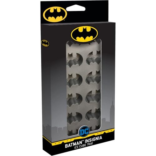 ICUP DC Comicc' Batman Molded Rubber Ice Cube Tray, Grey 8.5 x 4.5 x .9