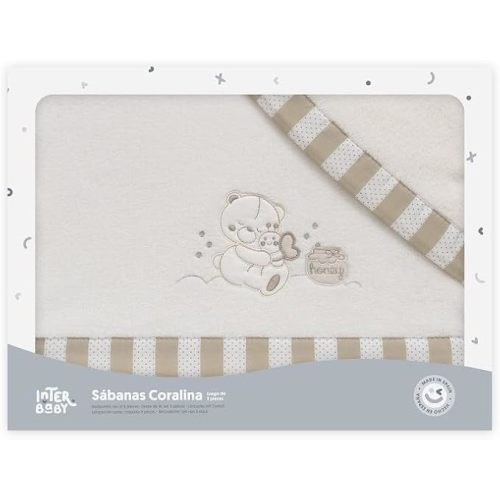 various Interbaby - Juego de Sábanas de Invierno para Minicuna en Coralina (Beige Osito) : Amazon.es: Bebé