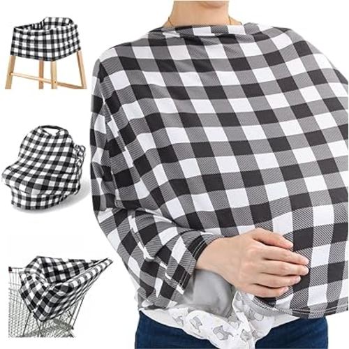 The Peanutshell 6 in 1 Multi Use Nursing Cover | Buffalo Check