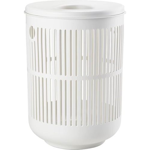 Zone Denmark Laundry Basket - Elevate Your Laundry Routine with Style and Functionality, White 16.14x16.14x21.65 inches