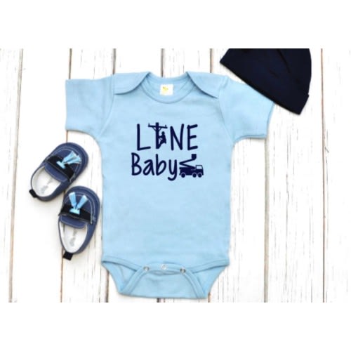 Line Baby Bodysuit - Lineman Baby shirt -Father's Day-Baby Shower Gift-Baby Girl–Baby Boy-Future Lineman-Lineman’s Baby-Lineman Daddy