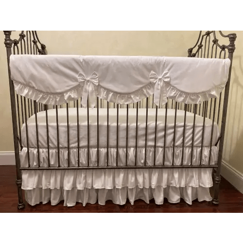 Girl Baby Bedding, Scalloped Rail Cover