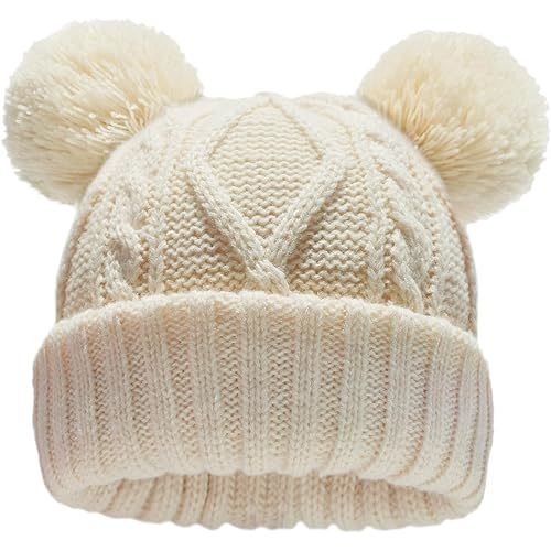 FURTALK Toddler Winter Hat Pom Pom Beanie Knitted Warm Hats for Baby Kids Boys Girls