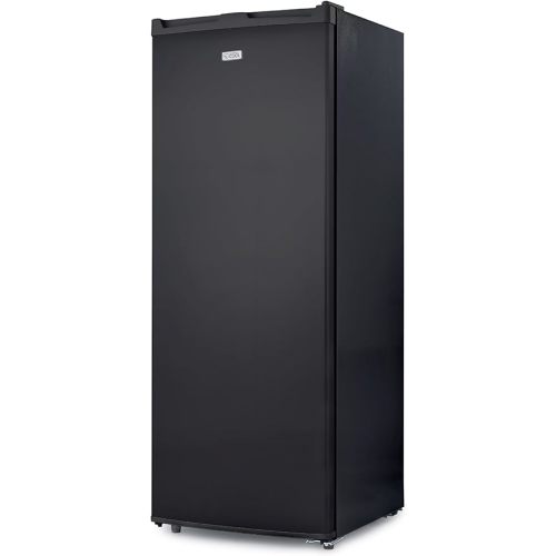 Commercial Cool Upright Freezer, Stand Up Freezer 6 Cu Ft with Reversible Door, Black