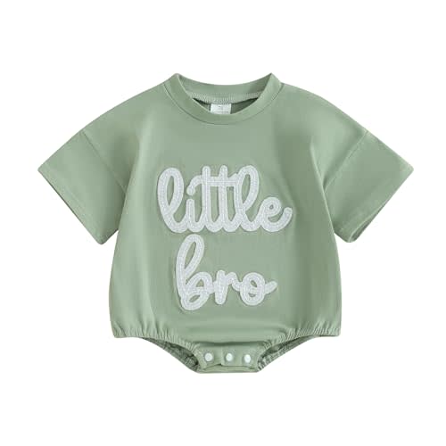 Twopumpkin Baby and Toddler Girl Boy Big Sister Little Sister Brother Matching Outfits Romper/T Shirt Shorts Summer Clothes