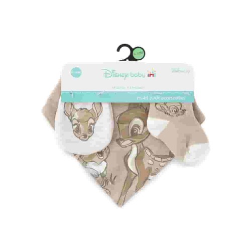 Disney Baby Wishes + Dreams Character Infant Baby Accessories Bib, Socks and Mittens Set, 3-Pack, Sizes Newborn-12 Months