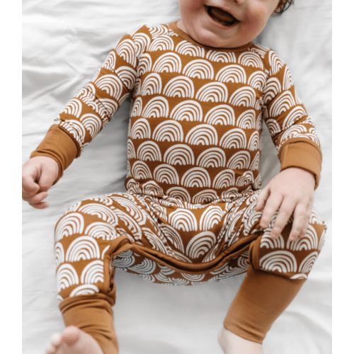 Rust Rainbows Crescent Zippy - Little Sleepies