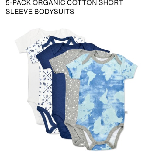 5-Pack Organic Cotton Short Sleeve Bodysuits | Honest Baby Clothing