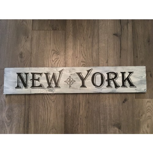 New York Clairmont & Co Wooden Sign