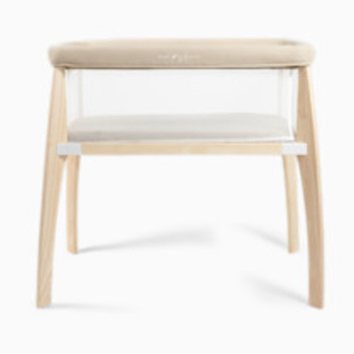 Baby Delight Heirloom Willow Wooden Bassinet | Bedside Sleeper & Baby Bassinet | 100% GOTS Certified Organic Cotton Fabric | Organic Oat