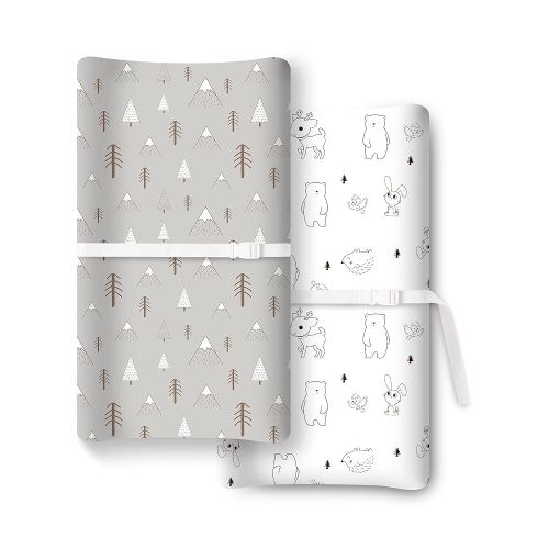 Extra Stretchy Changing Pad Cover, Ultra Soft Premium Jersey Knit Changing Pad Sheets, Unisex for Boys Girls, Fits All Standard Changing Tables/Dresser Tops - 2 Pack