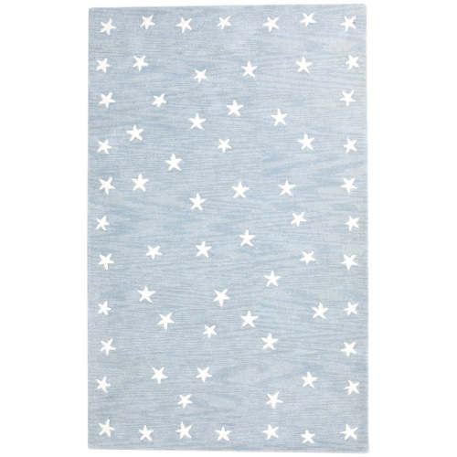 Star Rug Blue Kids Rug Light Blue Starry Skies Nursery Baby Blue Rug