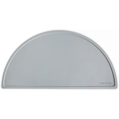 mushie Silicone Placemat for Kids | BPA-Free Non-Slip Design (Stone)
