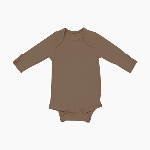 Kyte Baby Long Sleeve Bodysuit - Coffee, 0-3 Months