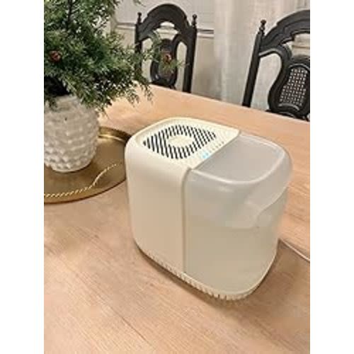 Bedside Humidifier, White Humidifier, 36 HR Run Time, 2.5L Capacity - Help Alleviate Symptoms of Allergies, Flu, Cold, Dry Skin Includes Humidifier, Unwind Aroma, Filter, Power Cord & Adapter