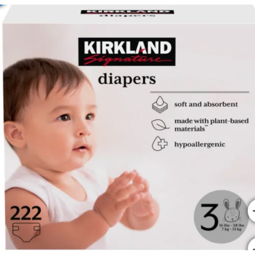 Kirkland Signature Diapers Sizes 3-6