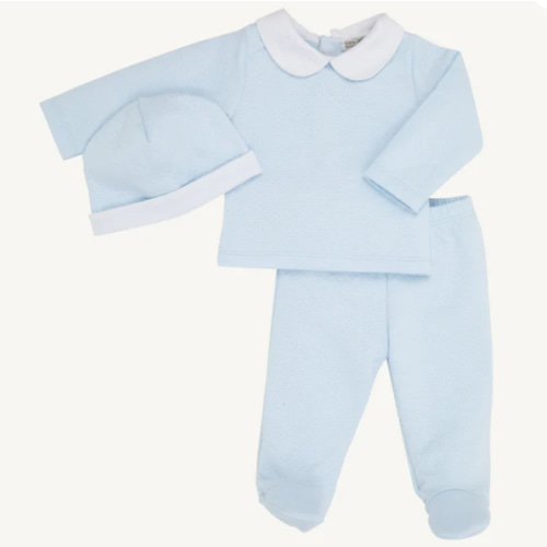 Hart's Hold Me Set (Pima Jacquard) - Buckhead Blue with Worth Avenue W