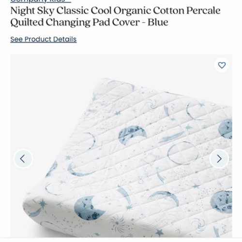 Night Sky Classic Cool Organic Cotton Percale Fitted Crib Sheet