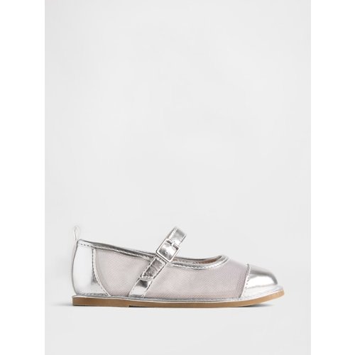 Toddler Metallic Mesh Mary Jane Flats