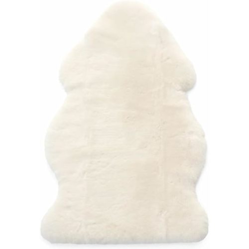 Woolino Sheepskin Luxuriously Soft Fluffy Rug for Bedroom, 100% Natural Australian Merino Wool Lambskin Baby Carpet - Ivory