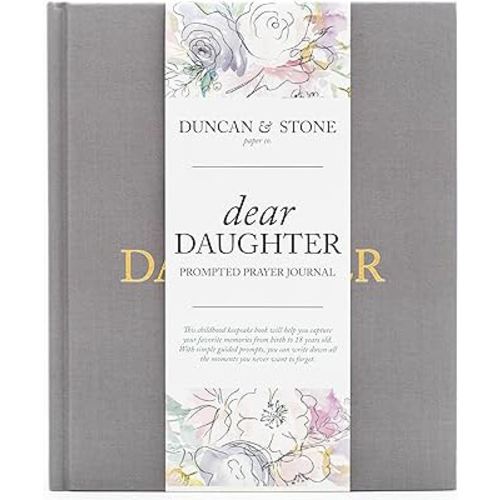 Mother Daughter Journal – Durable Dear Daughter Journal Keepsake – Linen Baby Memory Book - Unique Gifts for Daughter (Grey, 230 Pages)