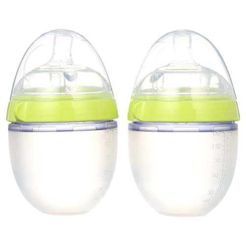 comotomo Baby Bottle, 5oz, Green, 2 Pack