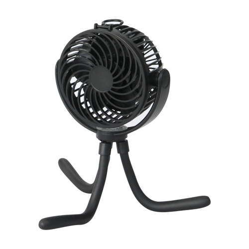 Mainstays New 4-inch 3-speed Portable Rechargeable Fan with Flexible Tripod and Digital Display, Black