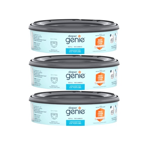 Diaper Genie Bags Refills 270 Count (Pack of 3) with Max Odor Lock | Holds Up to 810 Newborn Diapers C27