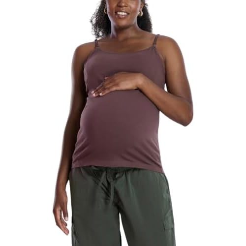Motherhood Maternity Women's Clip Down Nursing Tank Top Cami with Adjustable Straps for Breastfeeding