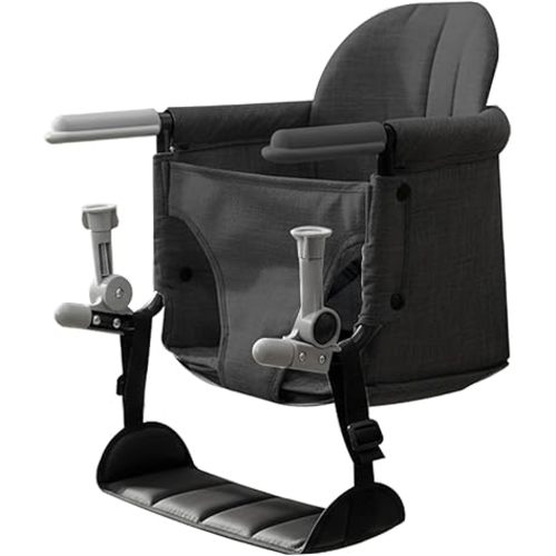Lvvbaby Portable Baby High Chair-Foldable Convertible Table for Travel & Home,Clamp-On High Chair Space-Saving Design with 2-Position Anti-Slip Clamp,3-Point Safety Harness Lightweight 4.3lbs