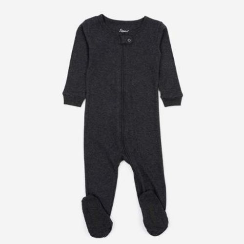 Leveret Footed Cotton Pajamas Solid Navy 3-6 Month