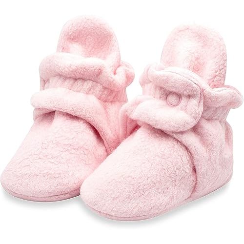 Zutano Unisex Fleece Baby Booties, Two Snap Closure, Newborn to 24 Months
