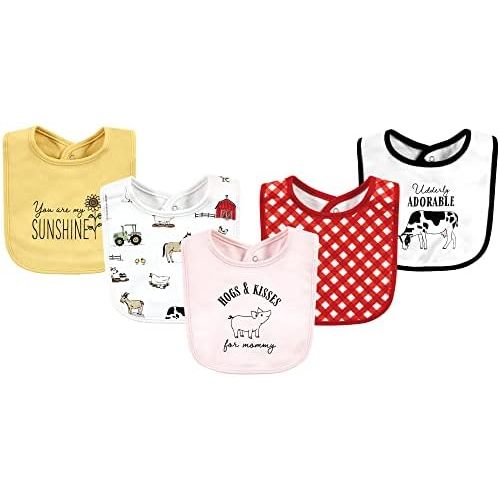 Hudson Baby Unisex BabyCotton Bibs