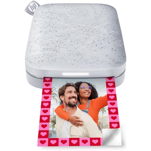 HP Sprocket Portable 2x3 Instant Photo Printer (Luna Pearl) Print Pictures on Zink Sticky-Backed Paper from Your iOS & Android Device.