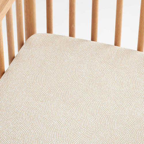 Batik Desert Organic Cotton Baby Crib Fitted Sheet by Leanne Ford