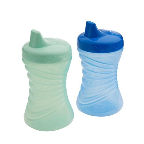 First Essentials by NUK Fun Grips Hard Spout Sippy Cup, 10 Oz, 2pk, Blue/Green