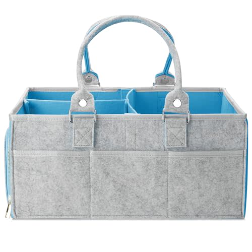 Mr. Pen- Baby Diaper Caddy Organizer, Blue Inside, Diaper Organizer, Car Diaper Caddy, Baby Caddy Organizer, Portable Diaper Caddy, Diaper Organizer for Changing Table, Baby Organizer for Nursery