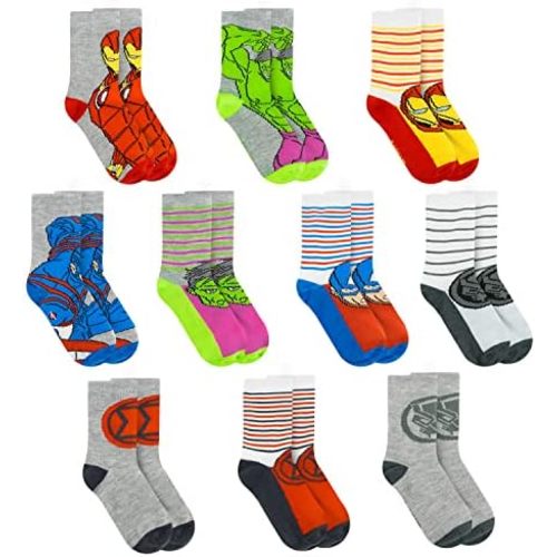 Marvel Legends Superhero Boys Socks, Toddler Socks & Kids Socks, Quality Made Little Boys Socks & Toddler Boys Avenger Socks