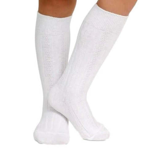 White Cable Knit Knee High Socks – Cecil & Lou